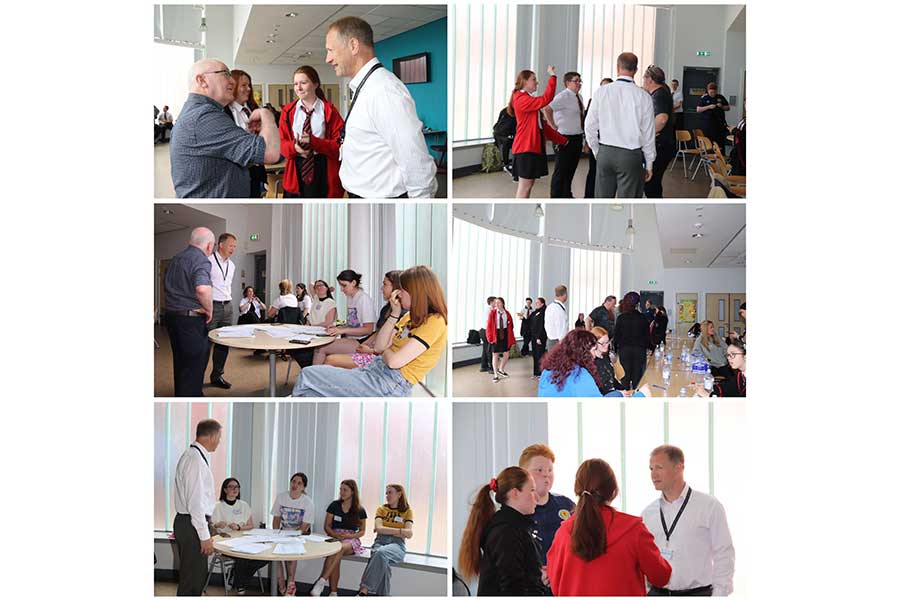 Getting ready for Corrymeela trip with guests Provost Jim Todd, Councillor James Adams and Aliya Zaheed meeting the youngsters.(and the older crew Katrina and John)